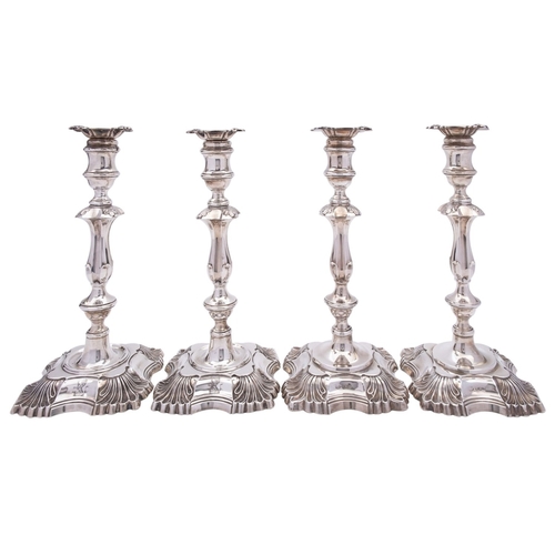 343 - A pair of Victorian silver candlesticks by William Hutton & Son Ltd, London 1898, detachable sconces... 