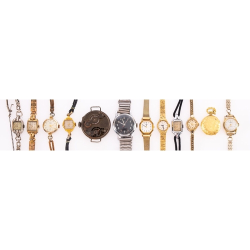 458 - Rotary, Timex and others, a collection of various watches including lady's gold-plated and stainless... 