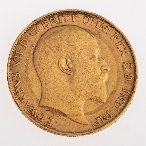 474 - A half sovereign, an Edward VII 1903 half sovereign, 3.9grams.