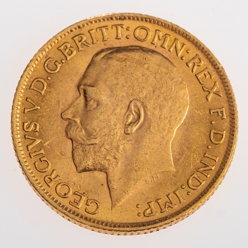 538 - A gold sovereign, a George V full sovereign, 1914, 8.0grams.