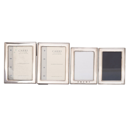 57 - A pair of Elizabeth II silver photograph frames by Carr's of Sheffield Ltd, Sheffield 2012, 18x13cm,... 