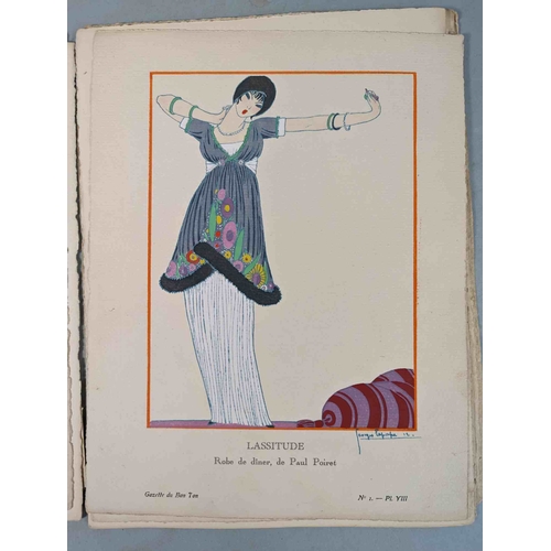 50 - FASHION. VOGEL, Lucien. GAZETTE DU BON TON: Art-Modes & Frivolités, Paris 1913-14, 4 vol., Noel 1913... 