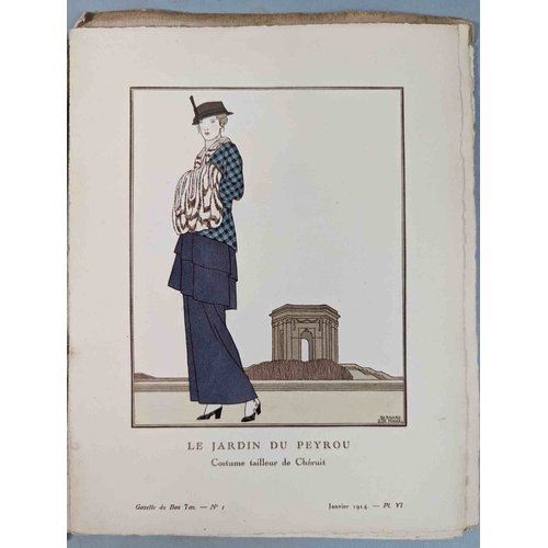 50 - FASHION. VOGEL, Lucien. GAZETTE DU BON TON: Art-Modes & Frivolités, Paris 1913-14, 4 vol., Noel 1913... 