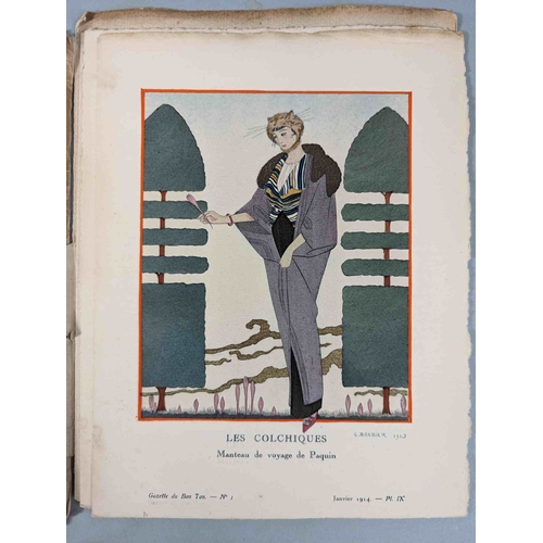 50 - FASHION. VOGEL, Lucien. GAZETTE DU BON TON: Art-Modes & Frivolités, Paris 1913-14, 4 vol., Noel 1913... 