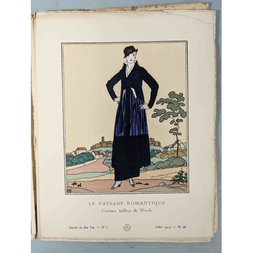 50 - FASHION. VOGEL, Lucien. GAZETTE DU BON TON: Art-Modes & Frivolités, Paris 1913-14, 4 vol., Noel 1913... 