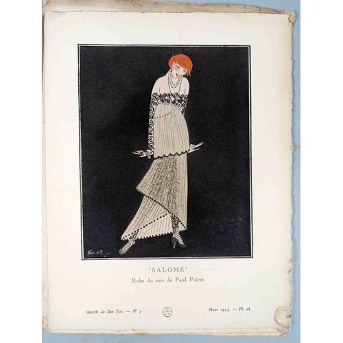 50 - FASHION. VOGEL, Lucien. GAZETTE DU BON TON: Art-Modes & Frivolités, Paris 1913-14, 4 vol., Noel 1913... 