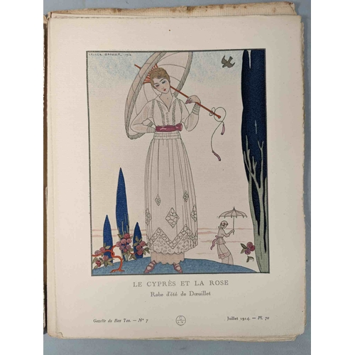 50 - FASHION. VOGEL, Lucien. GAZETTE DU BON TON: Art-Modes & Frivolités, Paris 1913-14, 4 vol., Noel 1913... 