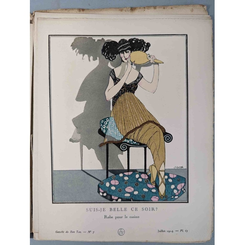 50 - FASHION. VOGEL, Lucien. GAZETTE DU BON TON: Art-Modes & Frivolités, Paris 1913-14, 4 vol., Noel 1913... 