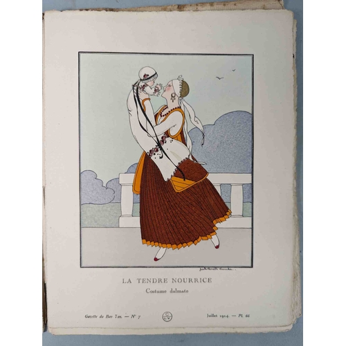 50 - FASHION. VOGEL, Lucien. GAZETTE DU BON TON: Art-Modes & Frivolités, Paris 1913-14, 4 vol., Noel 1913... 