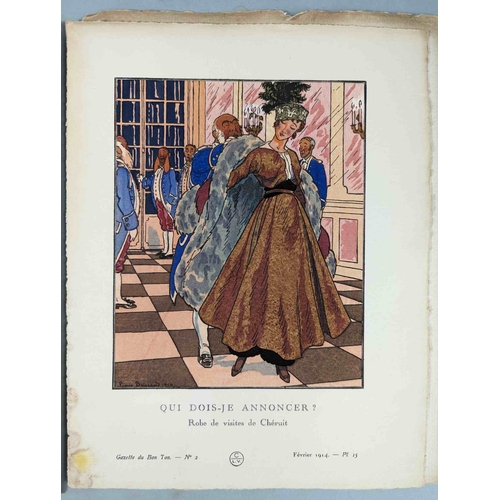 50 - FASHION. VOGEL, Lucien. GAZETTE DU BON TON: Art-Modes & Frivolités, Paris 1913-14, 4 vol., Noel 1913... 