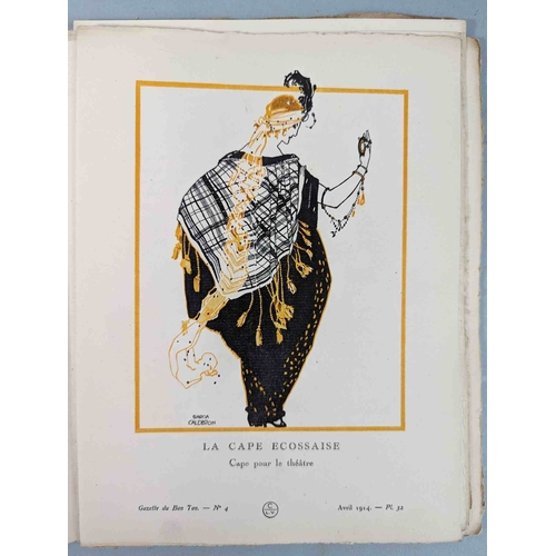 50 - FASHION. VOGEL, Lucien. GAZETTE DU BON TON: Art-Modes & Frivolités, Paris 1913-14, 4 vol., Noel 1913... 