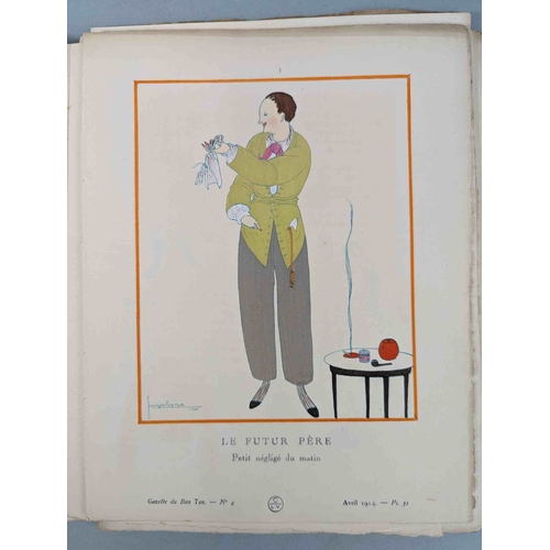 50 - FASHION. VOGEL, Lucien. GAZETTE DU BON TON: Art-Modes & Frivolités, Paris 1913-14, 4 vol., Noel 1913... 