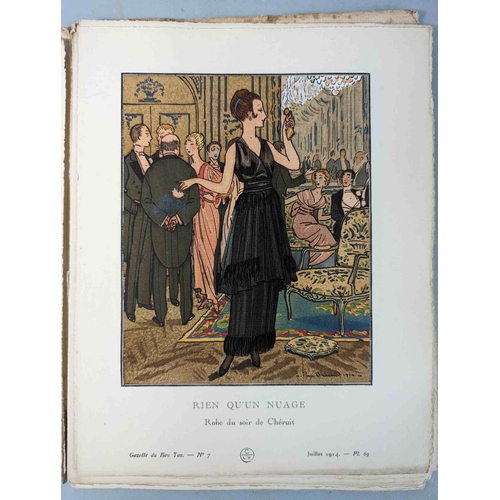 50 - FASHION. VOGEL, Lucien. GAZETTE DU BON TON: Art-Modes & Frivolités, Paris 1913-14, 4 vol., Noel 1913... 