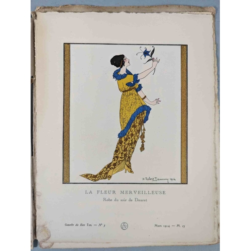 50 - FASHION. VOGEL, Lucien. GAZETTE DU BON TON: Art-Modes & Frivolités, Paris 1913-14, 4 vol., Noel 1913... 