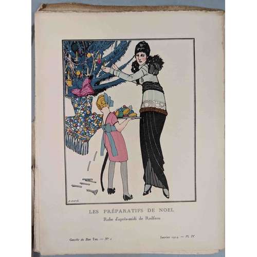 50 - FASHION. VOGEL, Lucien. GAZETTE DU BON TON: Art-Modes & Frivolités, Paris 1913-14, 4 vol., Noel 1913... 