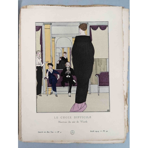 50 - FASHION. VOGEL, Lucien. GAZETTE DU BON TON: Art-Modes & Frivolités, Paris 1913-14, 4 vol., Noel 1913... 