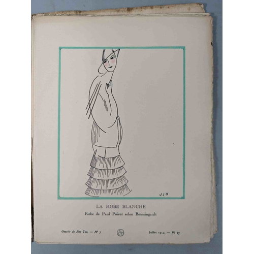 50 - FASHION. VOGEL, Lucien. GAZETTE DU BON TON: Art-Modes & Frivolités, Paris 1913-14, 4 vol., Noel 1913... 