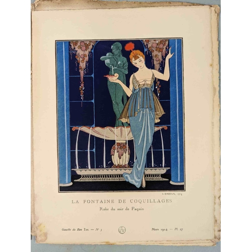 50 - FASHION. VOGEL, Lucien. GAZETTE DU BON TON: Art-Modes & Frivolités, Paris 1913-14, 4 vol., Noel 1913... 