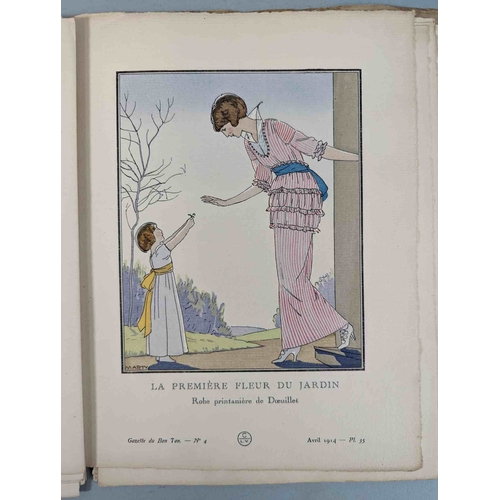 50 - FASHION. VOGEL, Lucien. GAZETTE DU BON TON: Art-Modes & Frivolités, Paris 1913-14, 4 vol., Noel 1913... 