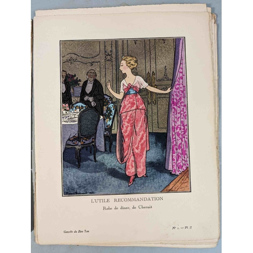 50 - FASHION. VOGEL, Lucien. GAZETTE DU BON TON: Art-Modes & Frivolités, Paris 1913-14, 4 vol., Noel 1913... 