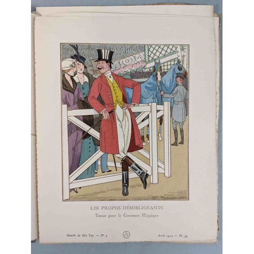 50 - FASHION. VOGEL, Lucien. GAZETTE DU BON TON: Art-Modes & Frivolités, Paris 1913-14, 4 vol., Noel 1913... 