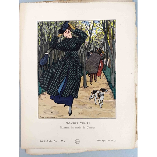 50 - FASHION. VOGEL, Lucien. GAZETTE DU BON TON: Art-Modes & Frivolités, Paris 1913-14, 4 vol., Noel 1913... 