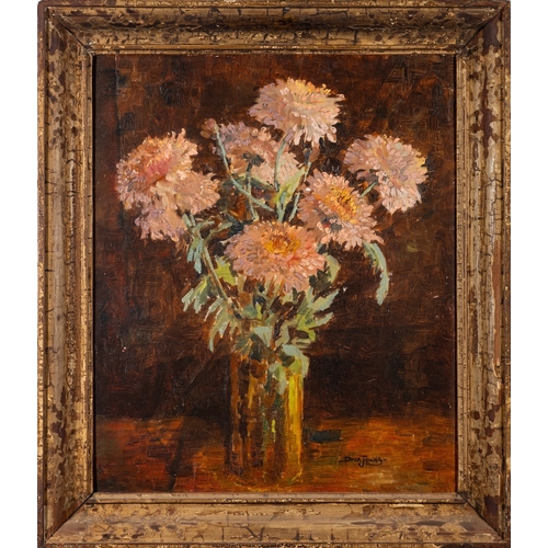 109 - Dora Johns (British, (1908 - 1985) - 'Winter Bunch' - Oil on board - 60 x 49.5cm - Signed lower righ... 