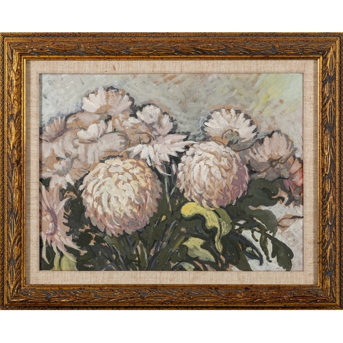 112 - Robert James Ferguson (British, 1880 - 1890) - White Chrysanthemums - Watercolour - 25.5 x 34.5cm.