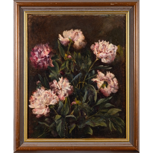 139 - British School, 19th/ 20th Century - three still life pictures- Still life with pink roses - Oil on ... 