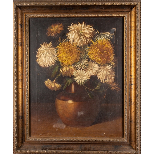 157 - Five flower studies, one by G. Bordewich (20th Century) - Summer bouquet - Oil on board - 60 x 48.5c... 