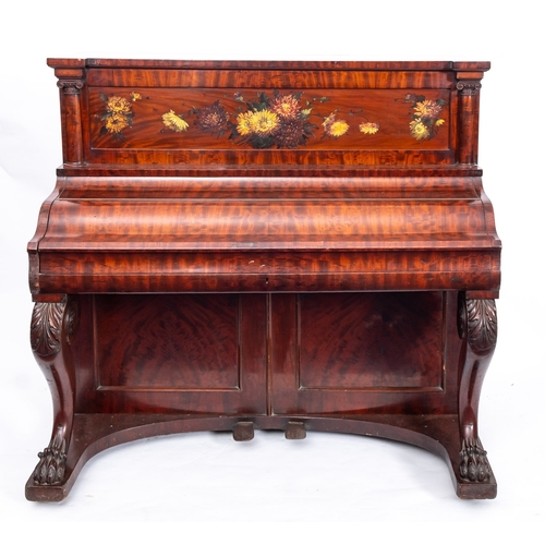 189 - An Early 19th Century mahogany upright piano by George Peachey, 73, Bishopsgate St, Within, London, ... 