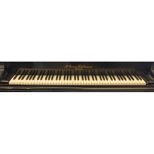 220 - Gors & Kallmann, Berlin, An ebonised cased overstrung iron frame baby grand piano , no. '46483', on ... 