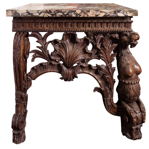 264 - An Important George II carved pine Console Table,  possibly attributed to a design by William Kent, ... 