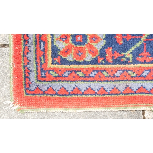 266 - A Turkey rug of traditional design and colours, 244cm x 156cm, also a Turkey runner, 350cm x 93cm, a... 