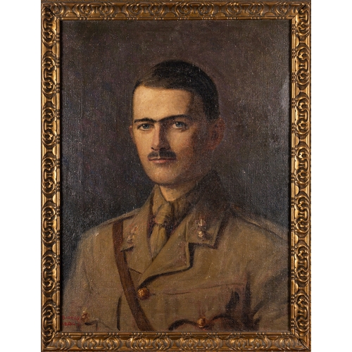 32 - British School, 20th Century - Three portraits.  A portrait of Lt. Col. J.G.Dooner, DSO, RFA, 1918 -... 