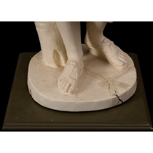 340 - A painted plaster model of the Diana de Gabies standing, late 19th/early 20th Century, 115cm (3ft 9.... 