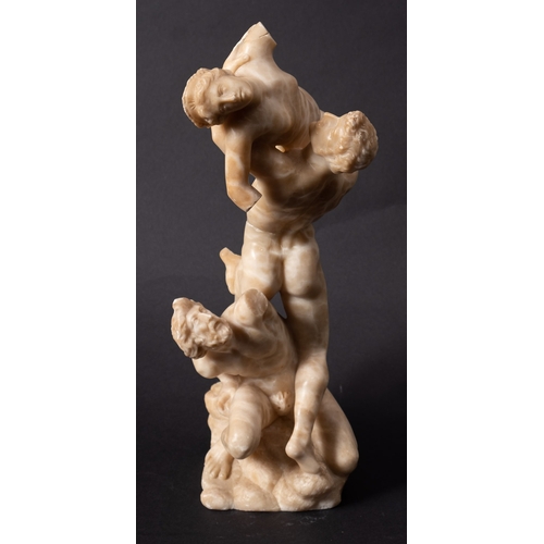 341 - After Jean de Boulogne, called Giambologna, an Italian sculpted alabaster group of the Rape of the S... 