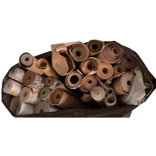 386 - A quantity of Sanderson part used and unused rolls of wallpaper.