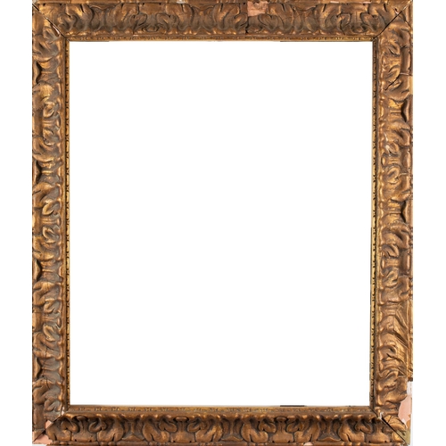 4 - An Arts &  Crafts gilded oak frame - rebate 40.5 x 26.5cm - Together with a pair of Continental comp... 