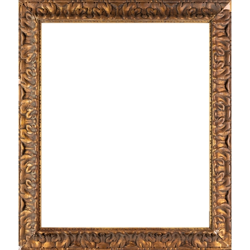 4 - An Arts &  Crafts gilded oak frame - rebate 40.5 x 26.5cm - Together with a pair of Continental comp... 