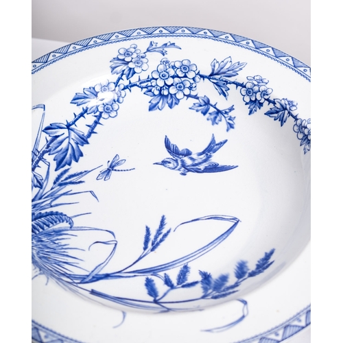 427 - A collection of various blue and white tablewares.