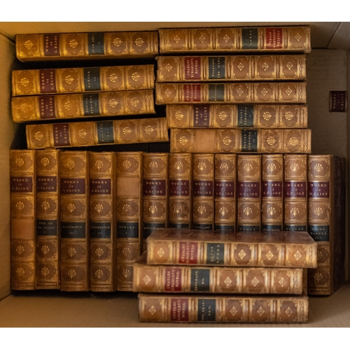 453 - BINDINGS. [EVANS, Mary Ann] 'George Eliot'. Works, nineteen vols; with KINGSLEY, Charles. Works, six... 