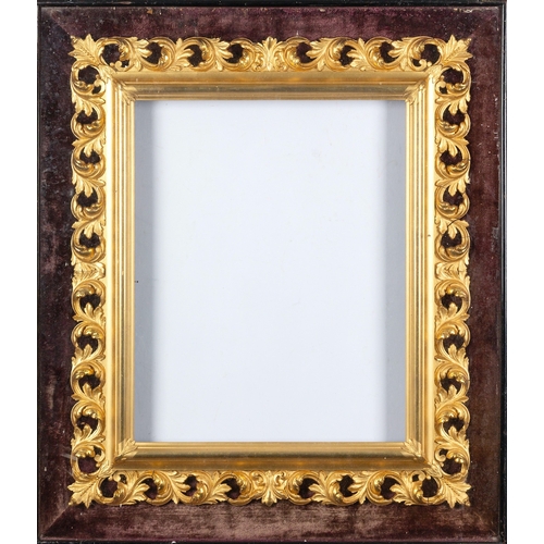 5 - A gilded composite frame within a glazed display case - rebate 38 x 30.5cm together with a composite... 