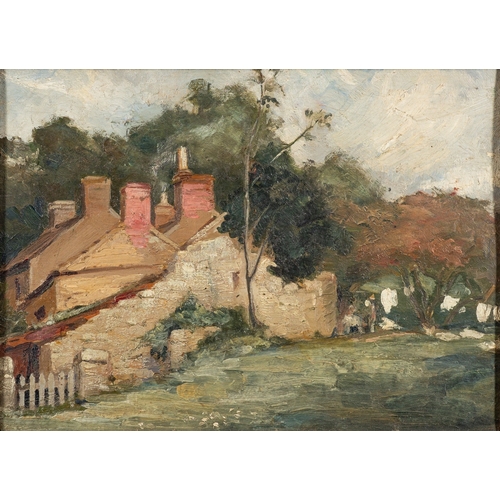 53 - A group of nine various landscapes, one by Eric Holt (British, 20th Century) - Farmhouse, horse and ... 