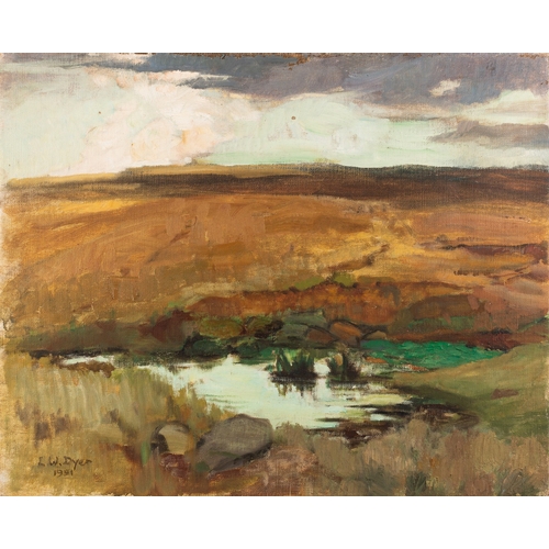 64 - Three landscapes, one by L. W. Dyer (British, 20th Century) - Landscape with a pool - Oil on canvas ... 