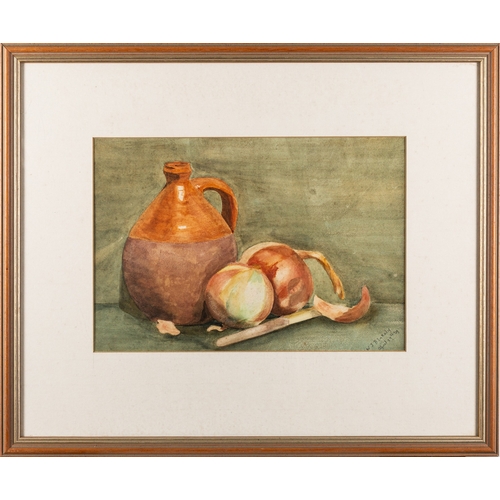 69 - Three still life pictures, one by W. J. Blakely (British, early 20th Century) - Still life of a cera... 