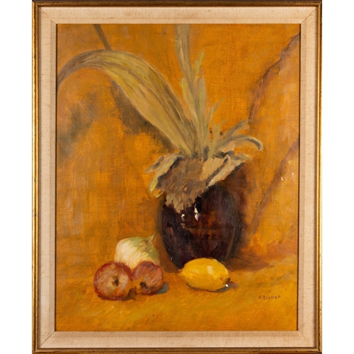 70 - British School, early 20th Century - three still life paintings- Table still life of apples, glass b... 