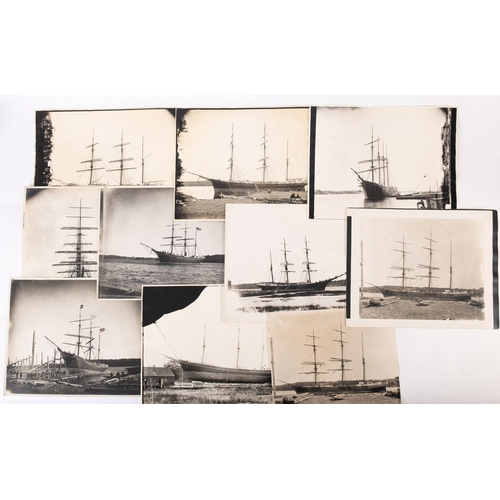112 - A collection of early 20th-century photographs of ships, the larger 40.5 x 31cm