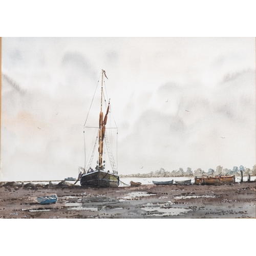 114 - Alan Whitehead (British, b. 1952) Ships at rest Two watercolours Each 23 x 32cm Each signed lower ri... 