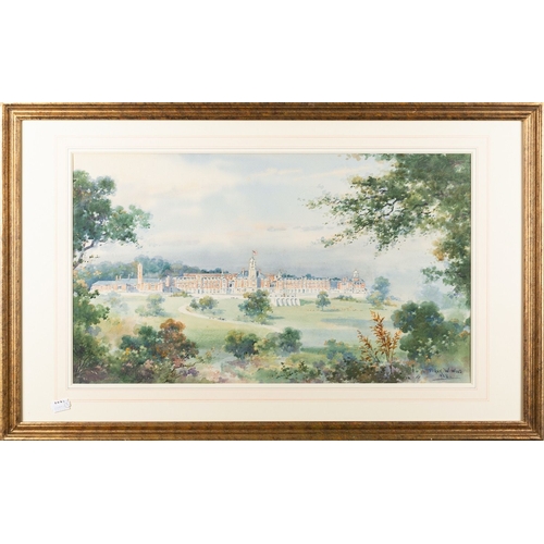 121 - Frank Watson Wood (British, 1862-1953) - Britannia Royal Naval College Dartmouth - Watercolour - 30 ... 